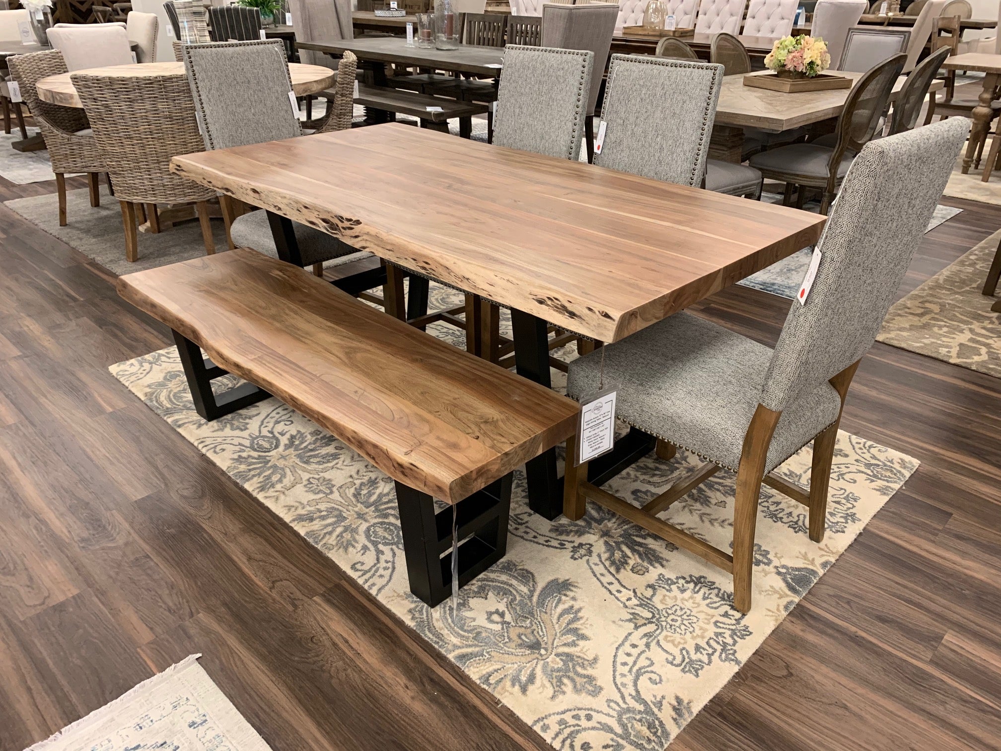 Malcolm Acacia 72" Live Edge Dining Table - Natural