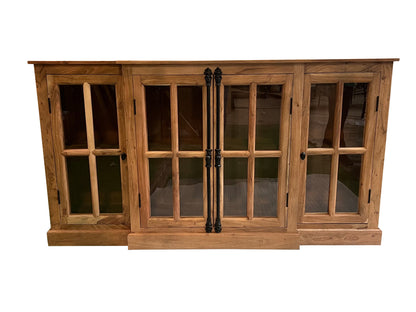 Billings 72" Acacia Breakfront 4 Door Sideboard - Natural