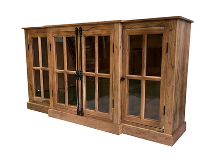 Billings 72" Acacia Breakfront 4 Door Sideboard - Natural
