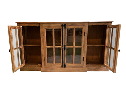 Billings 72" Acacia Breakfront 4 Door Sideboard - Natural