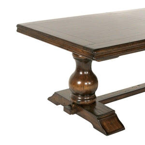 Sicily 84" - 106" - 128" Extension Dining Table - Chestnut - Classic Carolina Home