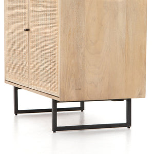 Dennen 35" Wood + Iron Cabinet - Natural - Classic Carolina Home