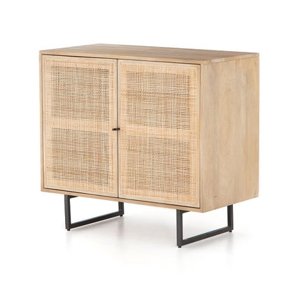 Dennen 35" Wood + Iron Cabinet - Natural - Classic Carolina Home