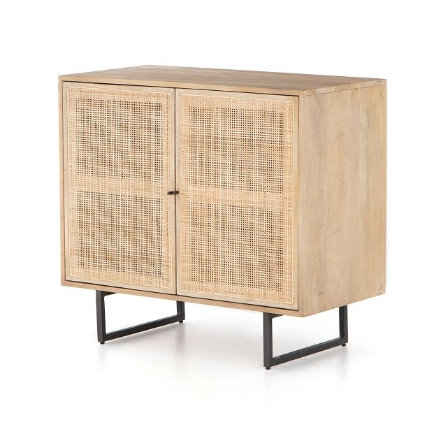 Dennen 35" Wood + Iron Cabinet - Natural - Classic Carolina Home