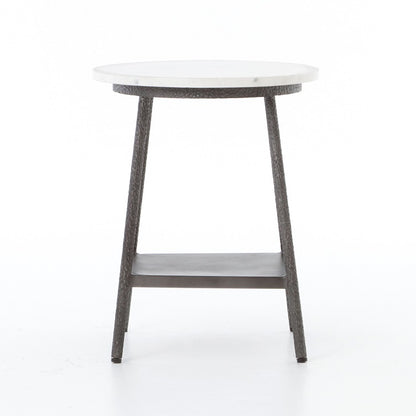 Larkspur 20" Steel + Marble Nightstand - Classic Carolina Home