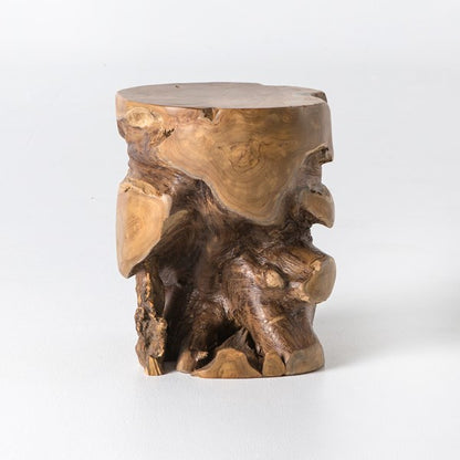 Torrance 16" Teak Stool - Aged Natural - Classic Carolina Home