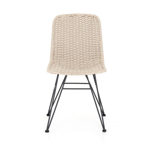 Drema 19" Outdoor Dining Chair - Natural Rope + Black - Classic Carolina Home