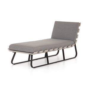 Dimitri 29" Teak Outdoor Daybed - Charcoal - Classic Carolina Home