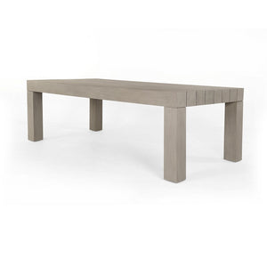 Sonoma 87" Teak Outdoor Dining Table - Weathered Gray - Classic Carolina Home