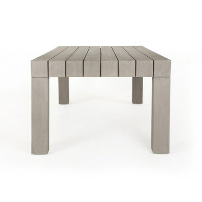 Sonoma 87" Teak Outdoor Dining Table - Weathered Gray - Classic Carolina Home