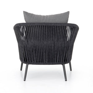 Tarek 33" Outdoor Chair - Sunbrella Gray + Charcoal - Classic Carolina Home