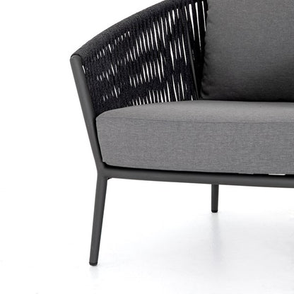 Tarek 33" Outdoor Chair - Sunbrella Gray + Charcoal - Classic Carolina Home