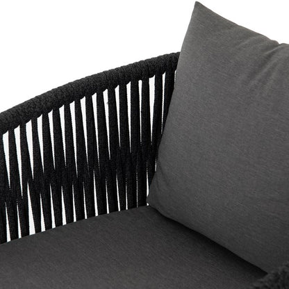 Tarek 26" Outdoor Dining Chair - Sunbrella Gray + Charcoal - Classic Carolina Home