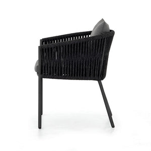 Tarek 26" Outdoor Dining Chair - Sunbrella Gray + Charcoal - Classic Carolina Home