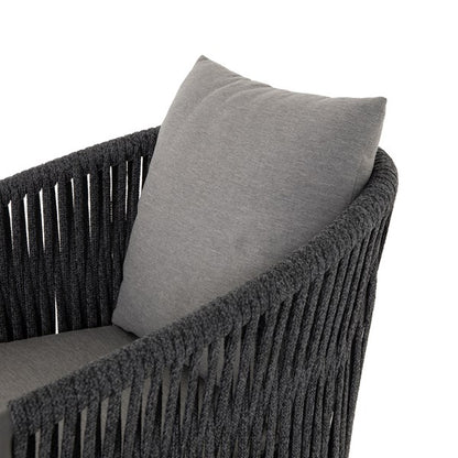 Tarek 22" Outdoor Barstool - Sunbrella Gray + Charcoal - Classic Carolina Home