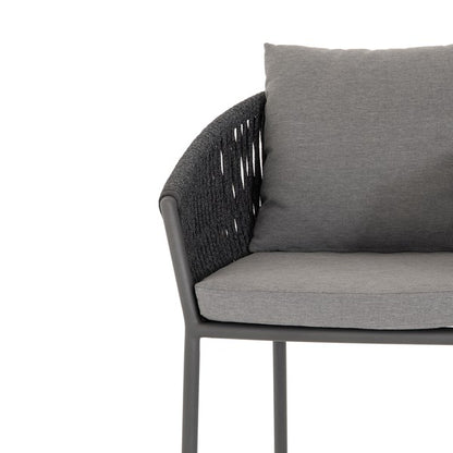 Tarek 22" Outdoor Barstool - Sunbrella Gray + Charcoal - Classic Carolina Home