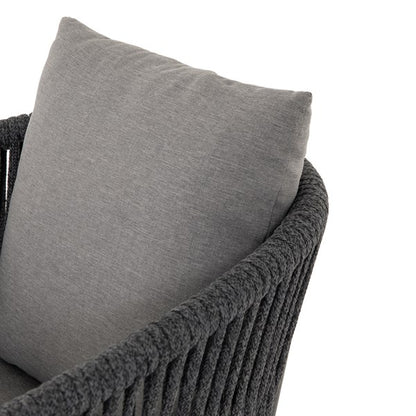 Tarek 22" Outdoor Counter Stool - Sunbrella Gray + Charcoal - Classic Carolina Home