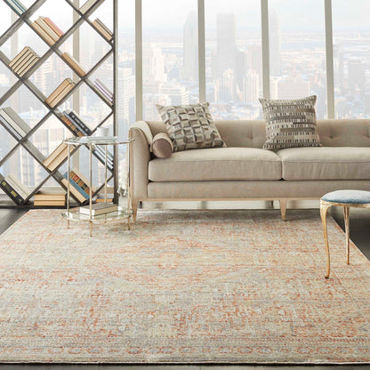 Lexington Area Rug - Grey/Brick