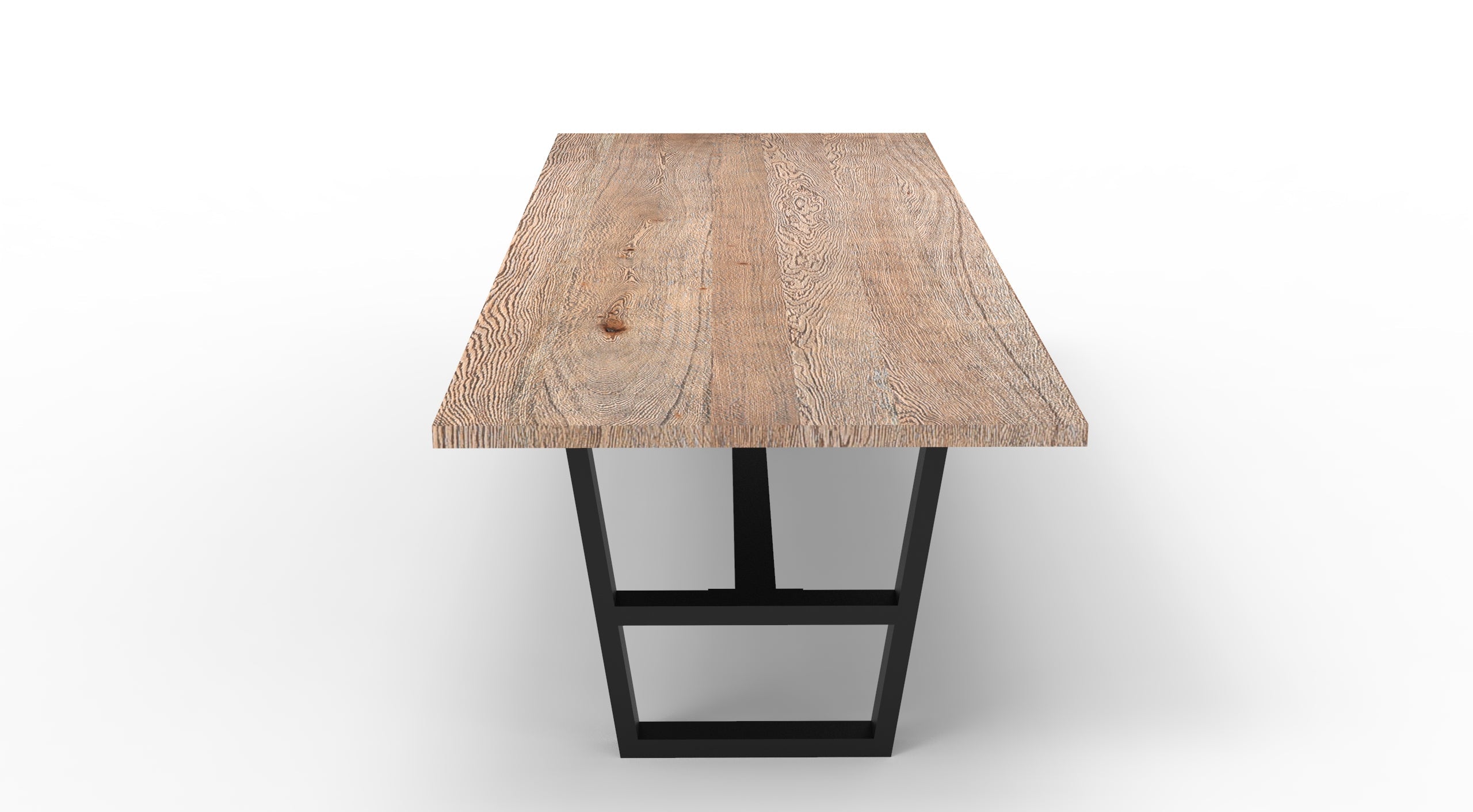 Wallace 108" Oak Dining Table - Sandblasted Natural