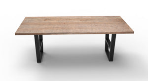 Wallace 84" Oak Dining Table - Sandblasted Natural