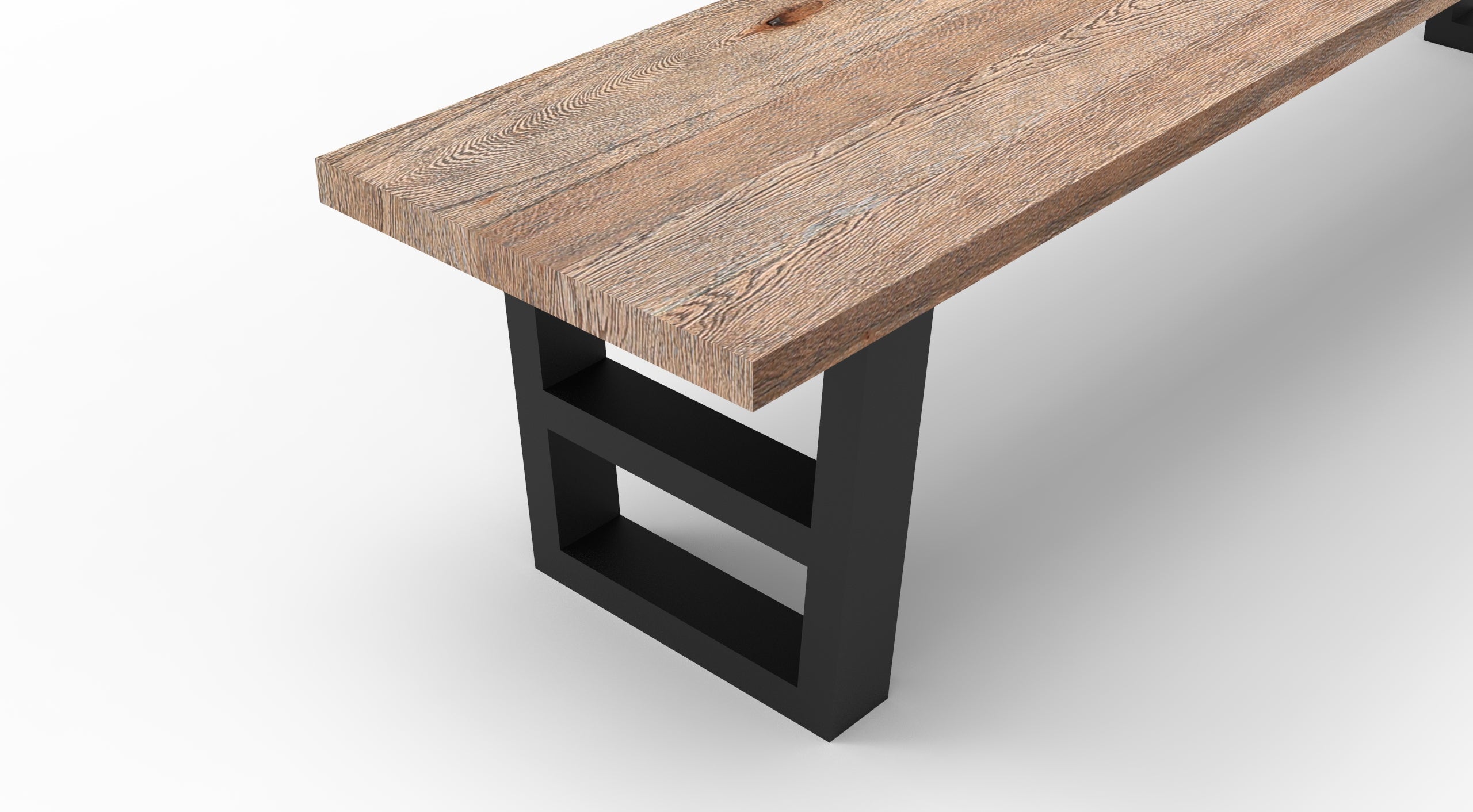 Wallace 84" Oak Dining Bench - Sandblasted Natural