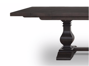 Weston 96" - 120" Mahogany Extension Dining Table - Black Wash - Classic Carolina Home