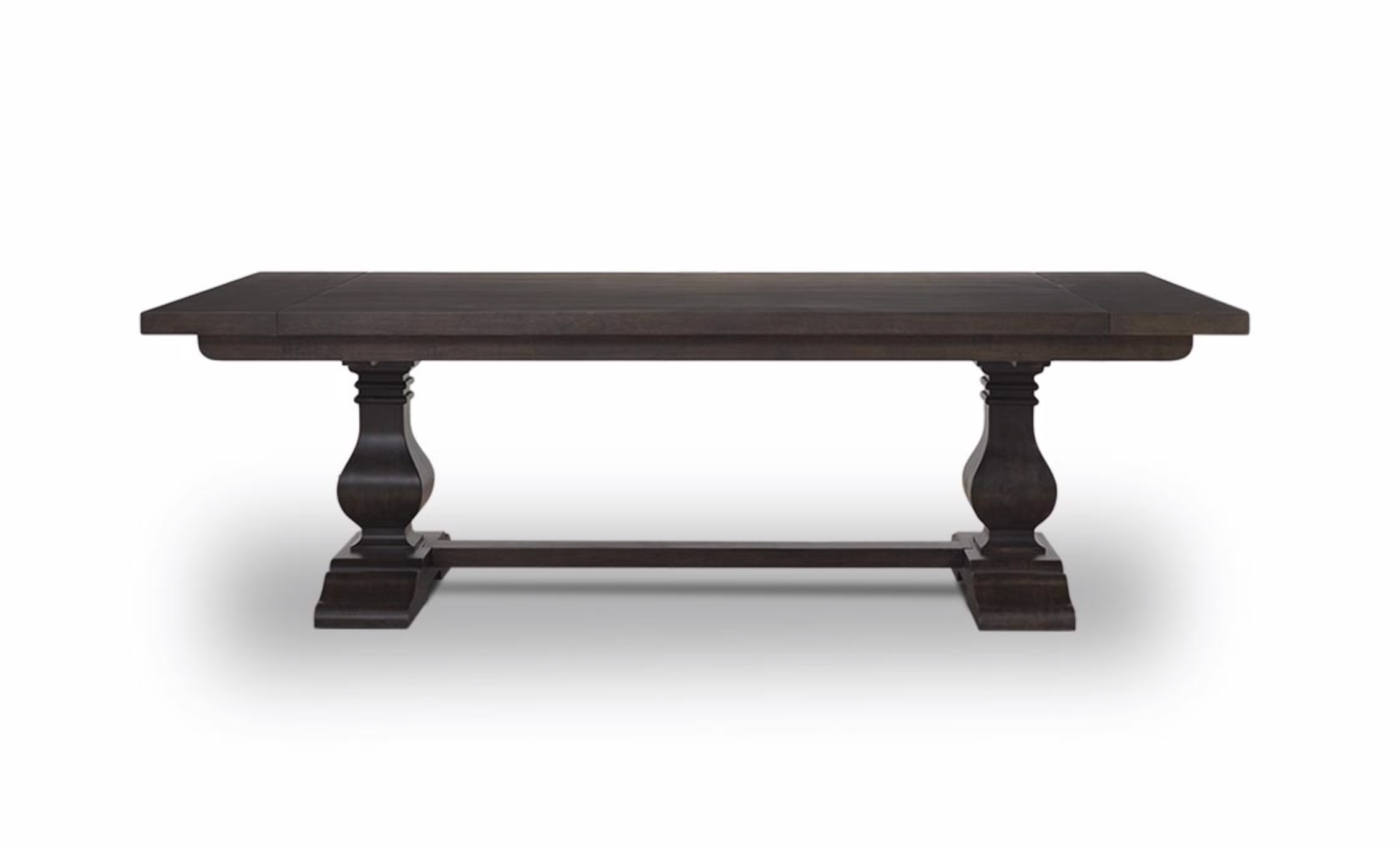 Weston 96" - 120" Mahogany Extension Dining Table - Black Wash - Classic Carolina Home