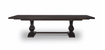 Weston 96" - 120" Mahogany Extension Dining Table - Black Wash - Classic Carolina Home