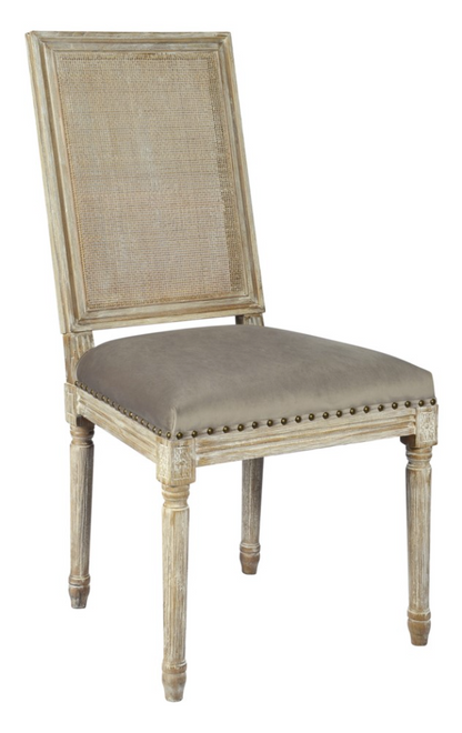 Blackwell Square Mesh Back Dining Chair - Ash + Gray Wash - Classic Carolina Home