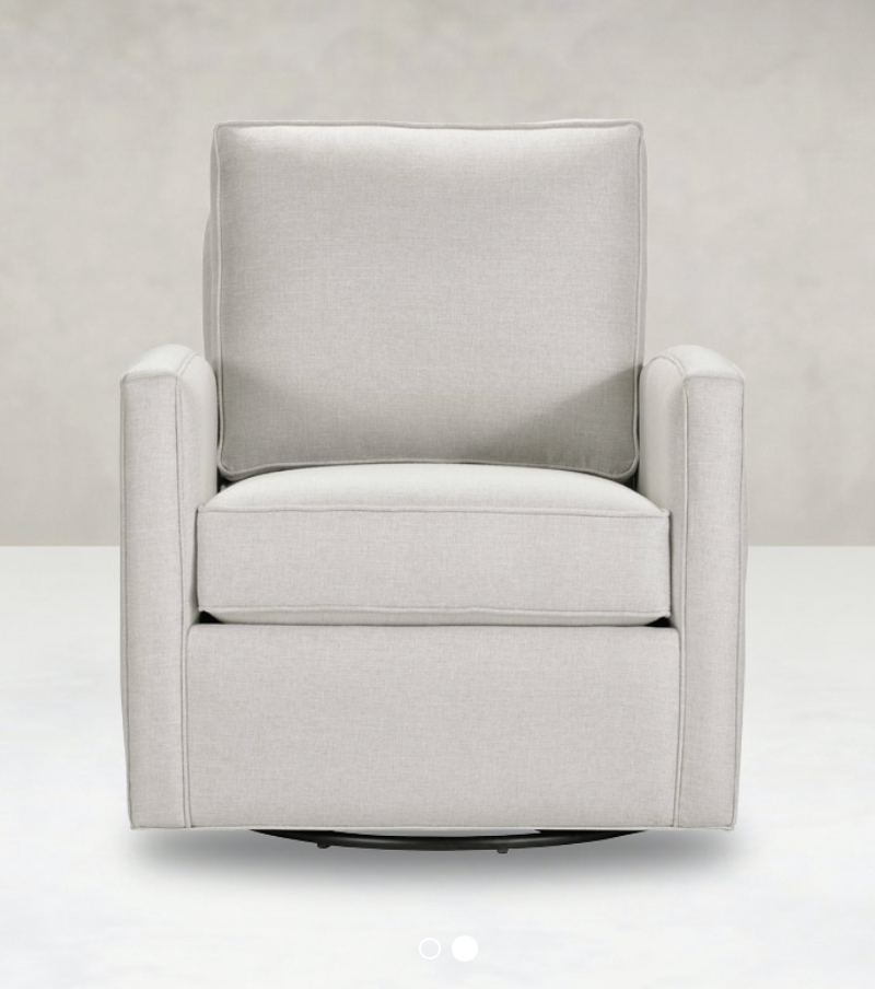 Matthew Quick Ship 30" Swivel Glider - Crypton Smoke - Classic Carolina Home