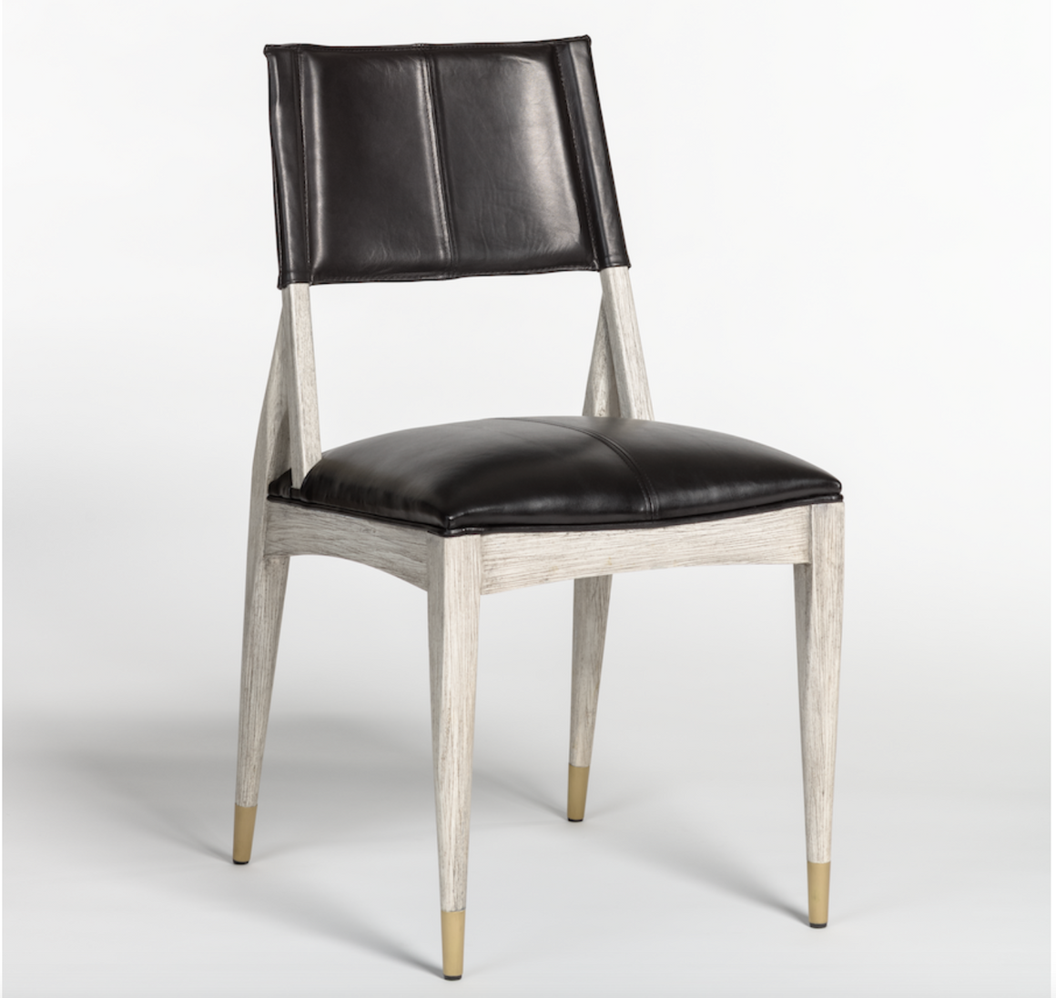 Finley Leather Dining Chair - Onyx - Classic Carolina Home