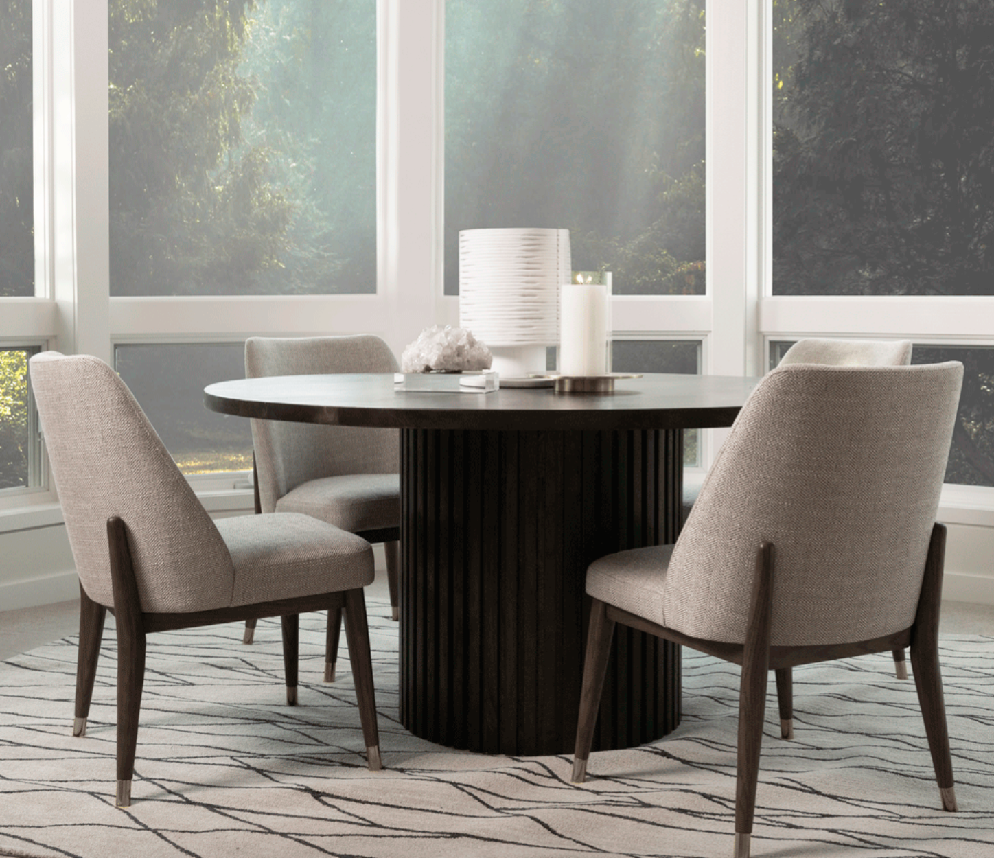 Brayden 60″ Round Dining Table - Ash - Classic Carolina Home