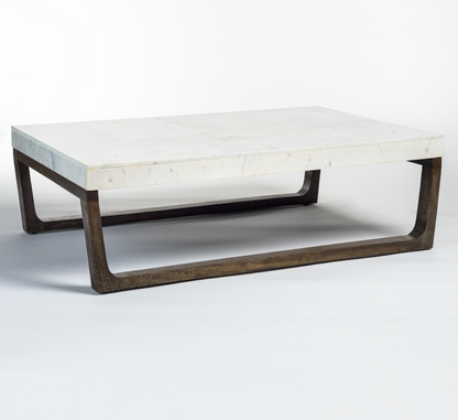Wyndham 54" Coffee Table - Marble + Ash - Classic Carolina Home