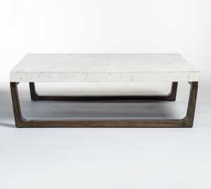 Wyndham 54" Coffee Table - Marble + Ash - Classic Carolina Home