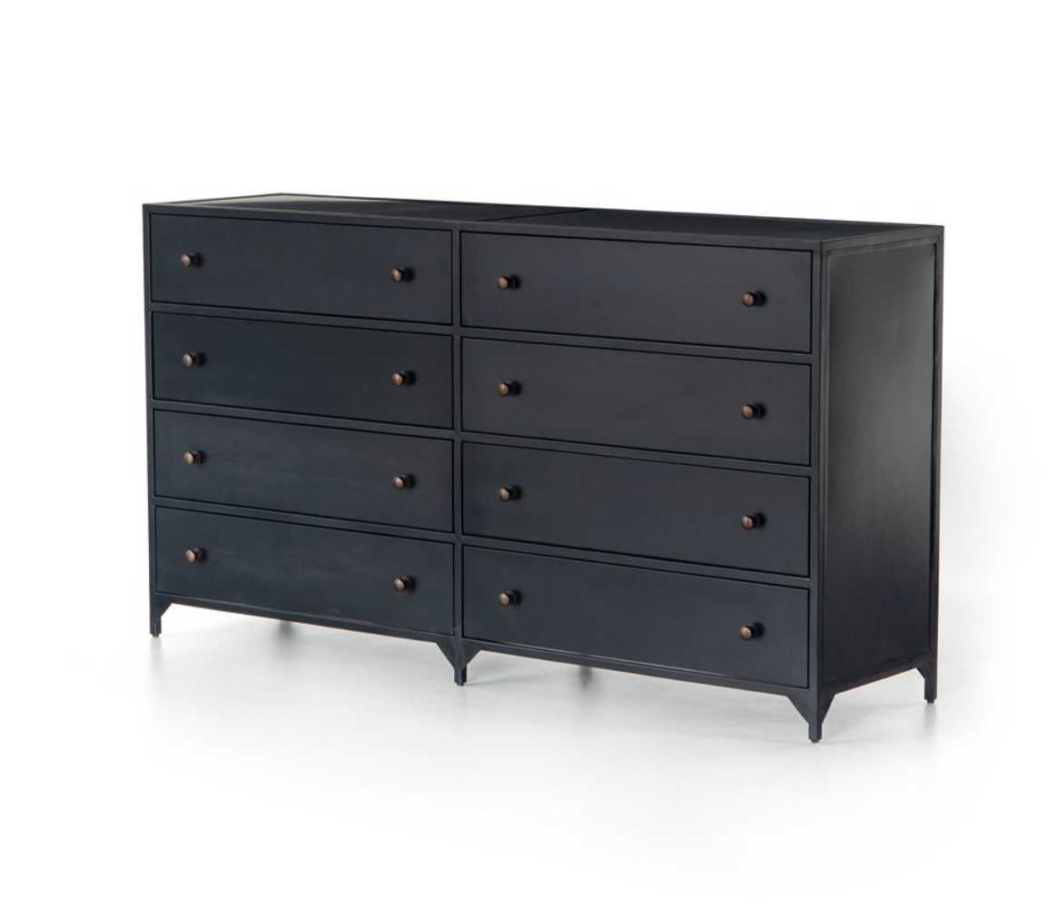 Bellford 70" 8 Drawer Dresser - Black - Classic Carolina Home