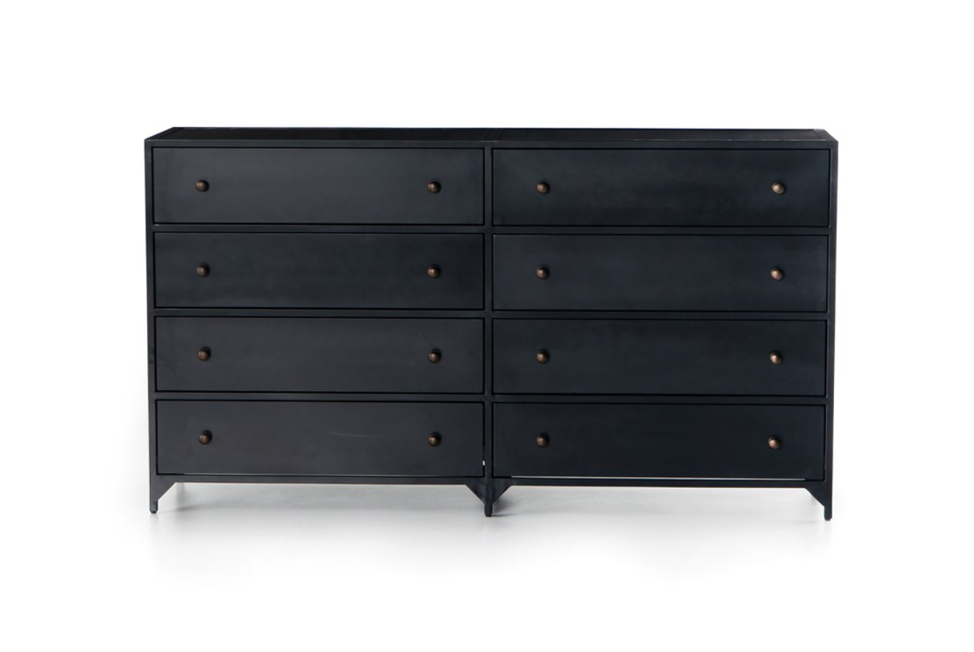 Bellford 70" 8 Drawer Dresser - Black - Classic Carolina Home