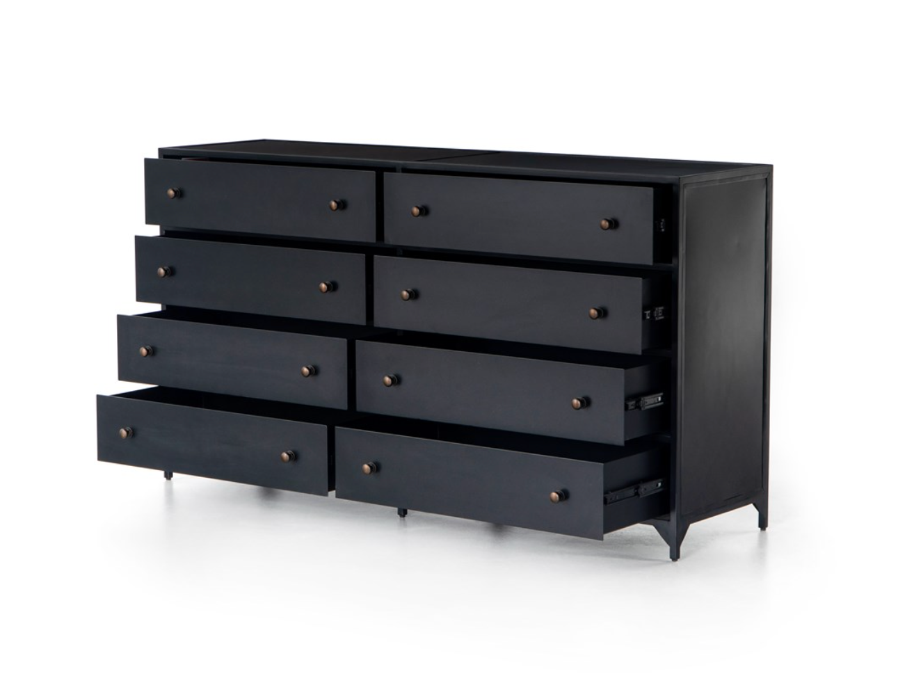 Bellford 70" 8 Drawer Dresser - Black - Classic Carolina Home