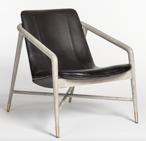 Remington Top Grain Occasional Chair - Onyx + Smoke - Classic Carolina Home