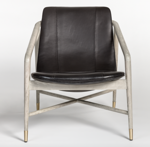 Remington Top Grain Occasional Chair - Onyx + Smoke - Classic Carolina Home