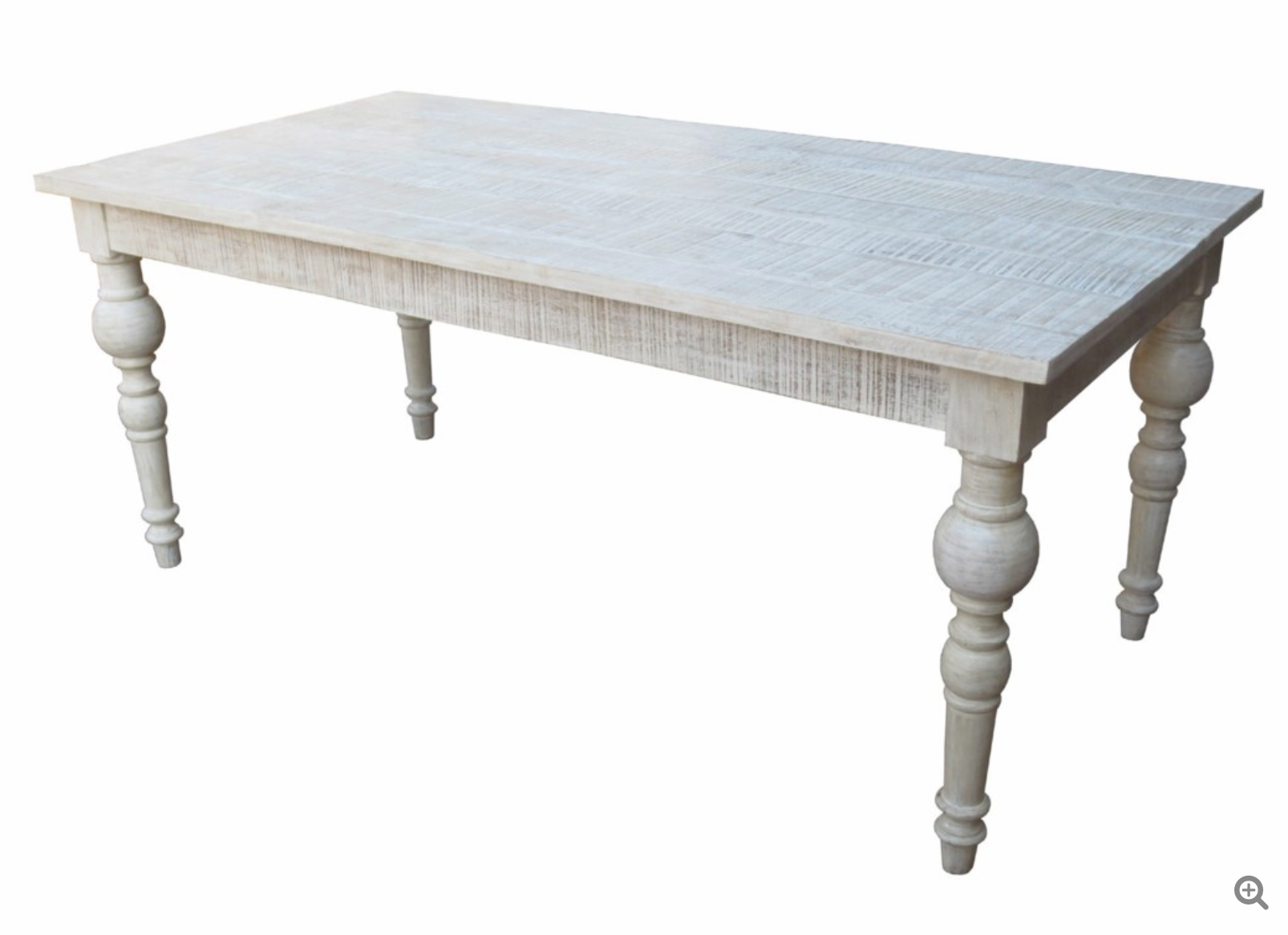 Francesca 71" Dining Table - White Wash - Classic Carolina Home