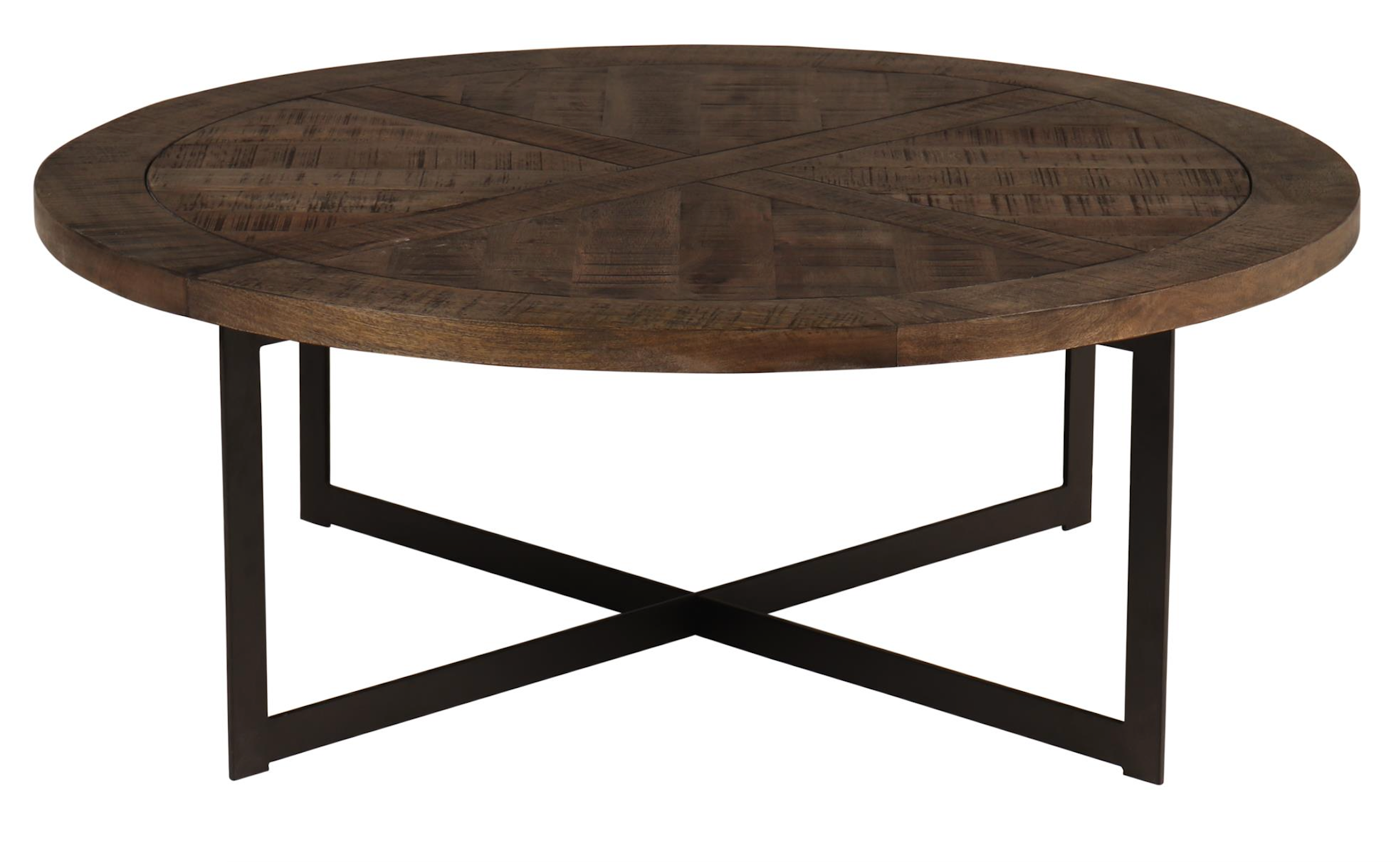Gerard 48" Coffee Table - Natural + Iron - Classic Carolina Home