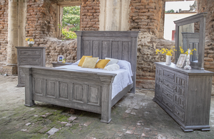 Cabo King Panel Bed - Weathered Gray - Classic Carolina Home