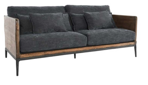 Ryder 81" 2 Cushion Sofa - Navy Tweed + Pine - Classic Carolina Home