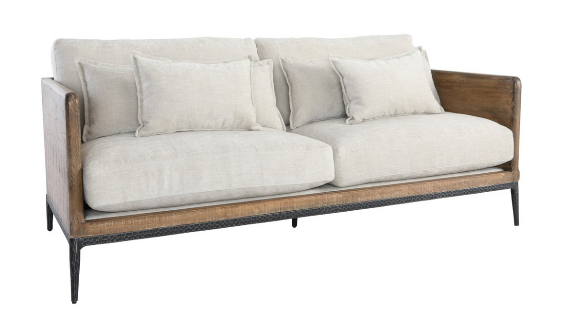 Ryder 81" 2 Cushion Sofa - Linen Tweed + Pine - Classic Carolina Home