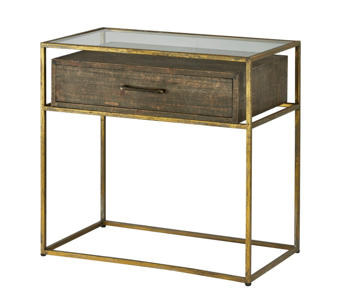 Braxton 32" Fir + Metal Accent Table - Classic Carolina Home