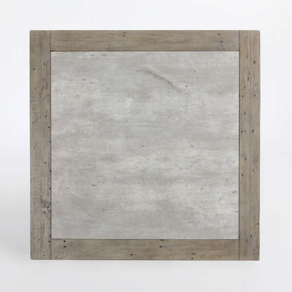 Yuma 50" Reclaimed Pine + Concrete Square Coffee Table - Classic Carolina Home