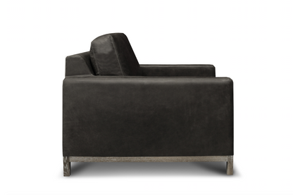 Clarksdale 32" Top Grain Leather Chair - Napa Charcoal - Classic Carolina Home