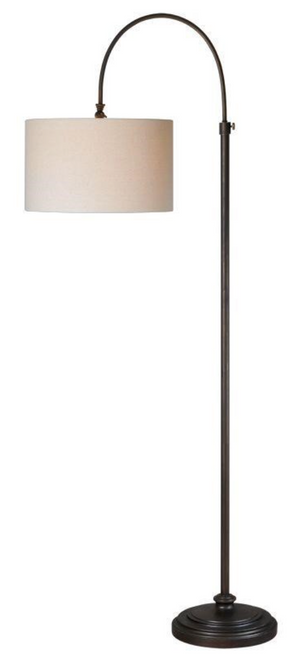 Porter 68" - 78" Adjustable Floor Lamp - Rustic Bronze - Classic Carolina Home