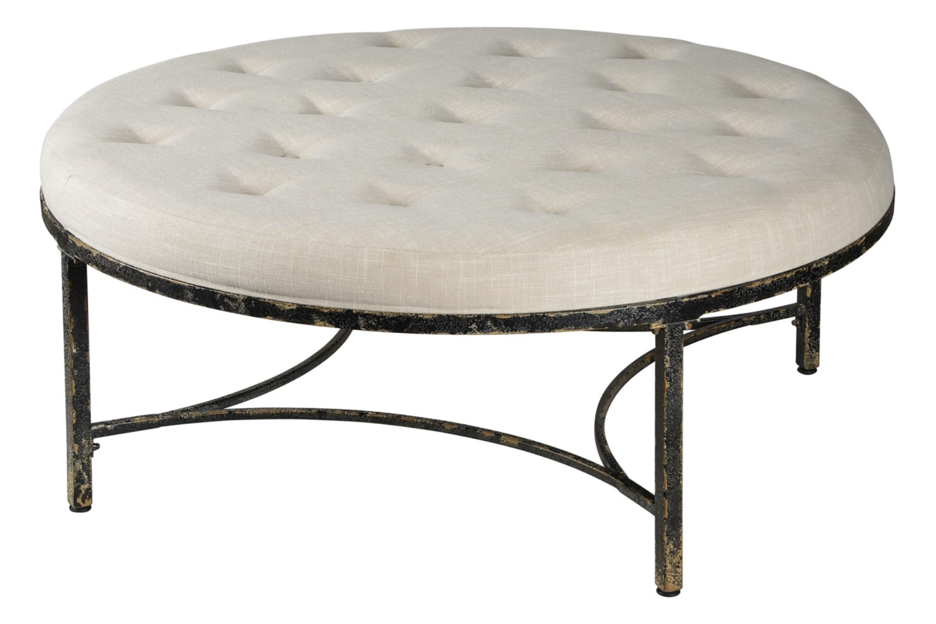 Terrance 44" Ottoman - Taupe + Iron - Classic Carolina Home