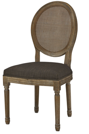 Hartwell Oval Mesh Back Dining Chair - Charcoal + Driftwood - Classic Carolina Home